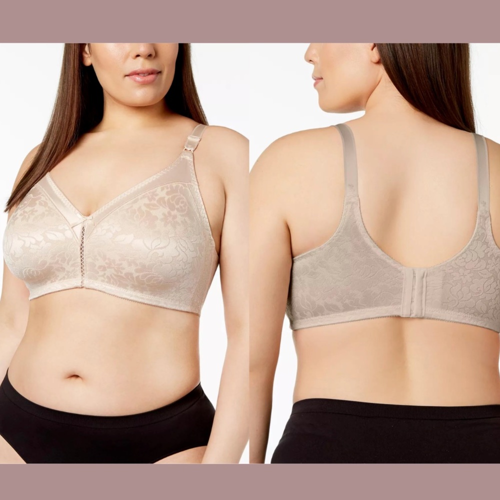 NEW BALI [‎ 38D ] Double Support Spa Closure Wireless Bra in Nude